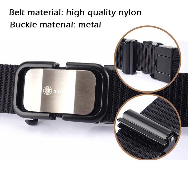 MEDYLA Casual Belt Men's Fashion Automatic Buckle Canvas Belt High Quality Youth Student Trendy Quality Nylon Belt BLL050