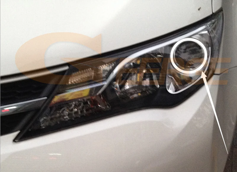 Geerge لتويوتا RAV 4 RAV4 IV 2013 2014 2015 ممتاز ضوء النهار الترا برايت Cob Led عيون الملاك عدة خواتم هالة
