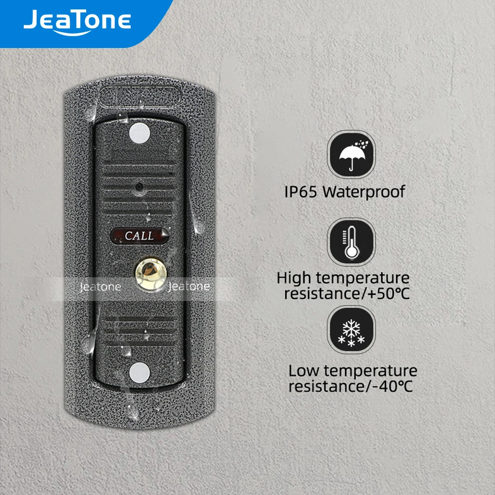 Jeatone 7 Inch Intercom In Prive-Huis Tuya Smart Home Remote Ontgrendelen Bedrade Waterdichte Deurbel Camera Wifi Video Intercom