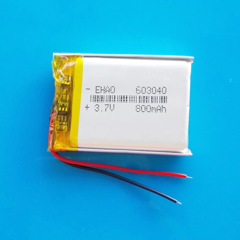 10 szt. 603040 3.7V 800mAh Lipo polimerowy akumulator litowy do MP4 GPS DVD Bluetooth rejestrator ebooka