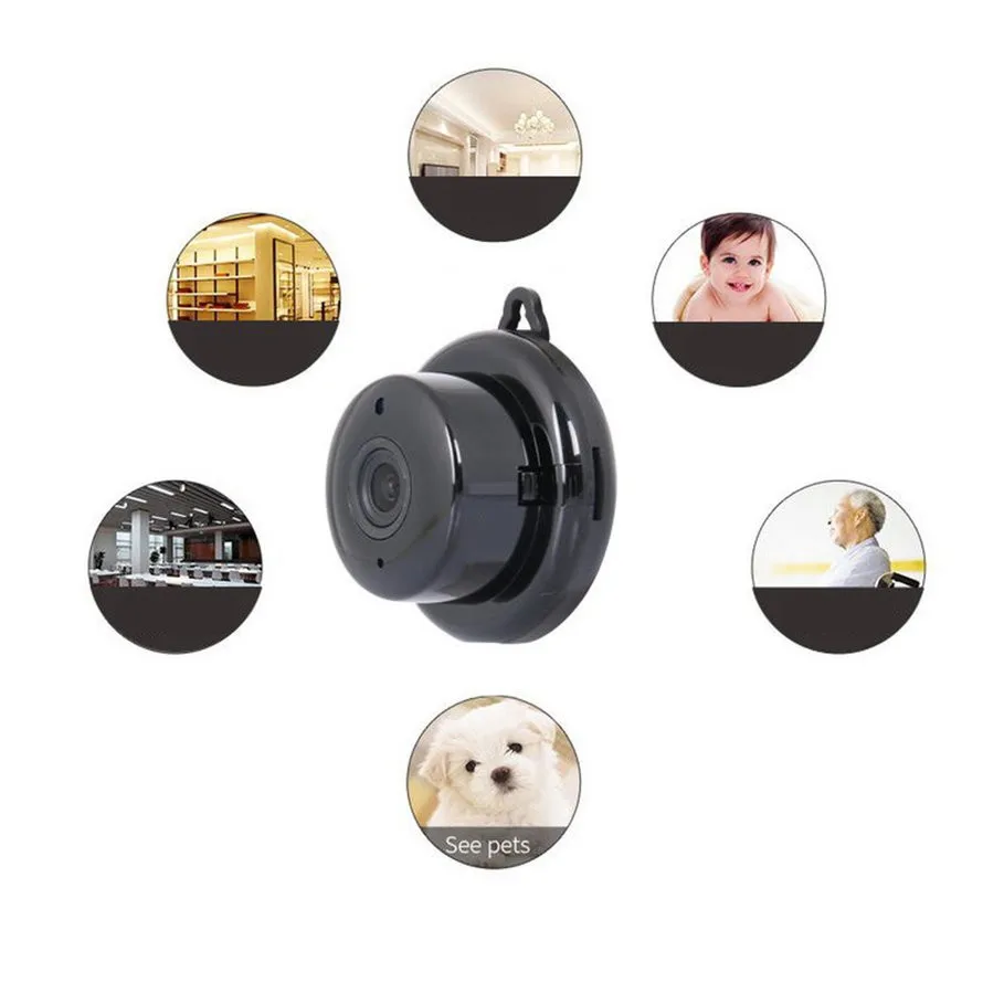 1080 P 내장 마이크 네트워크 와이파이 원격 홈 베이비 카메라, V380 블랙 라이트 적외선 고화질 나이트 비전