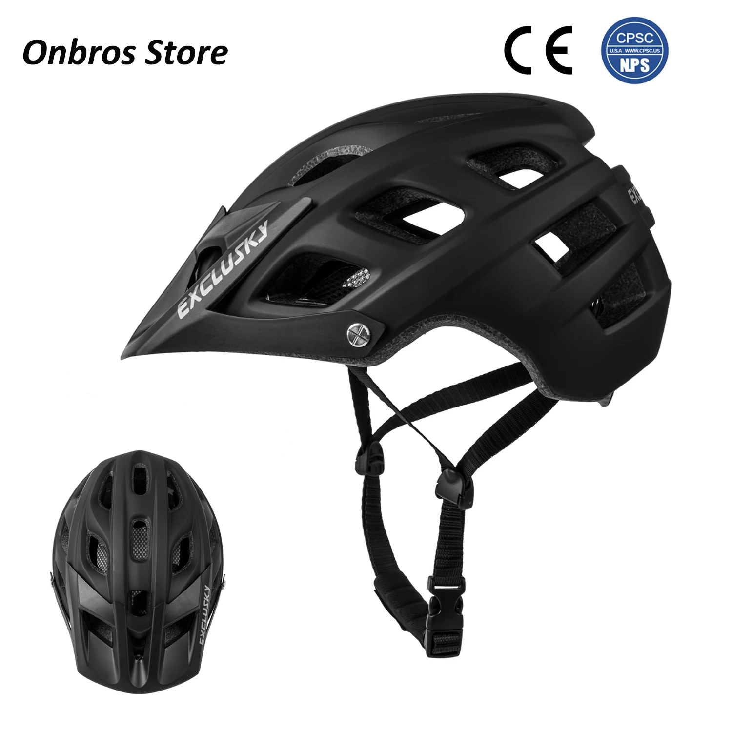 

Exclusky MTB Helmet For Men With Sun Visor Size 56 - 61 CM