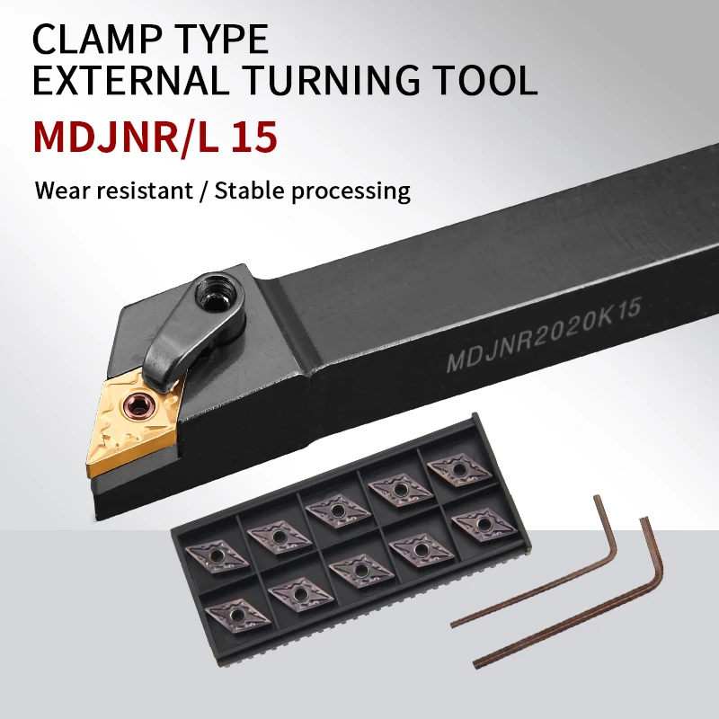 1 pcs  MDJNR1616H11/MDJNR2525M11 external turning tool and carbide insert DNMG CNC tool combination