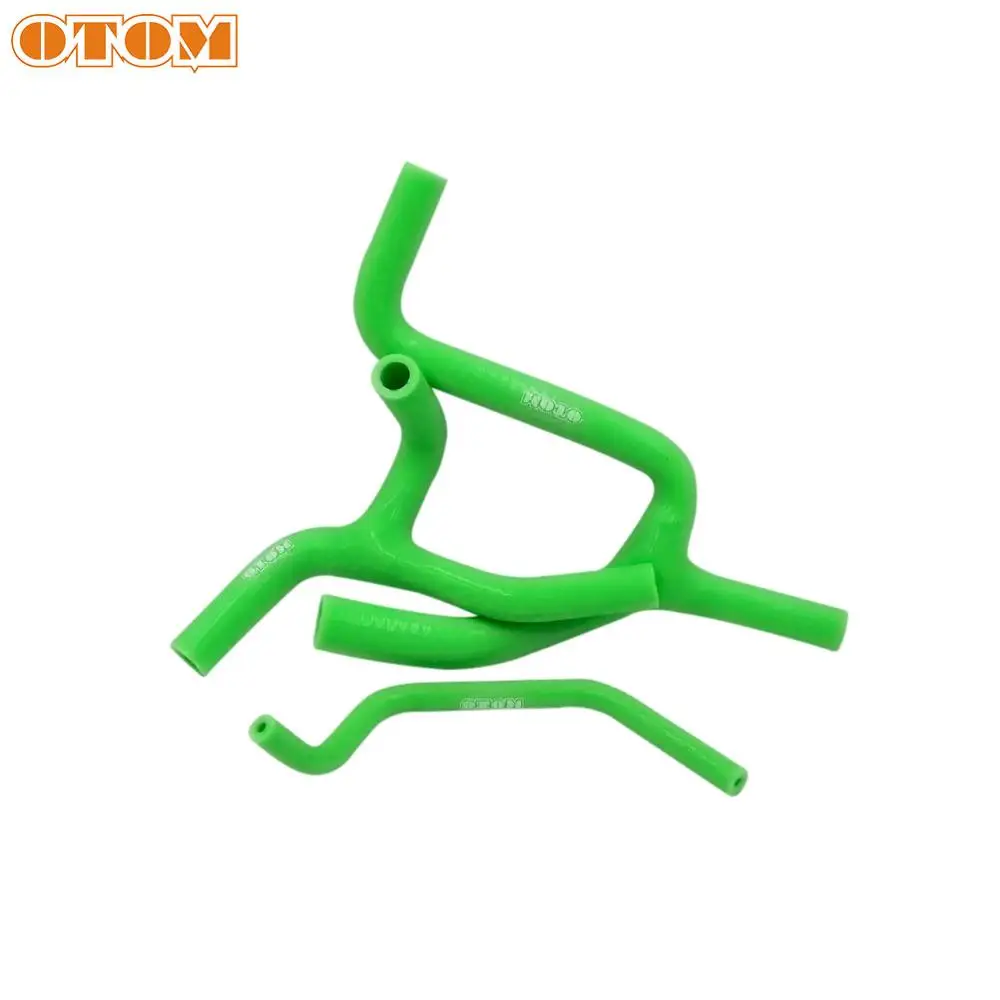 OTOM Silicone Radiator Coolant Hose Kit Green For KAWASAKI KX250F 2007-08 KX250F 2017-19 KX450F 2009-2015 Motorcycle Accessories