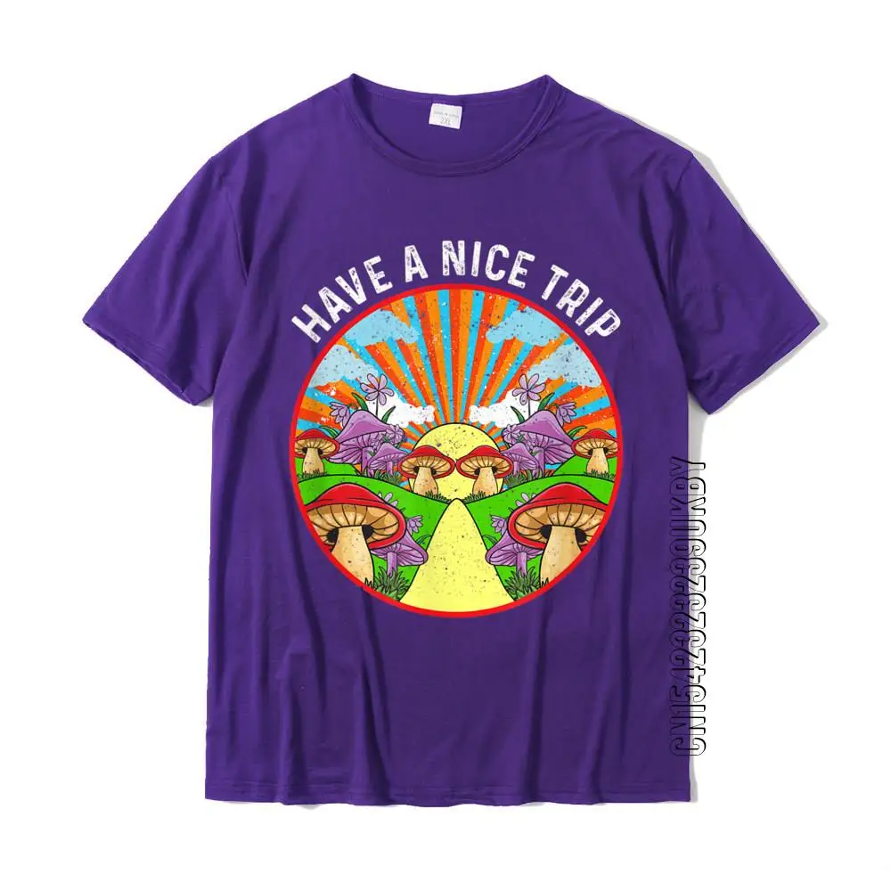 Funny Have A Nice Trip LSD Acid Hallucinate Magic Mushrooms T-Shirt Newest Printed T Shirt Cotton Men\'s Tops Tees Camisa