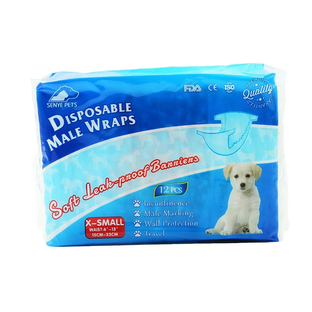 Pet Dog Diapers Disposable Male Dog Diapers New Super Absorbent Diapers for Dogs and Cats Dog Diapers Male Wraps Sanitary Pants