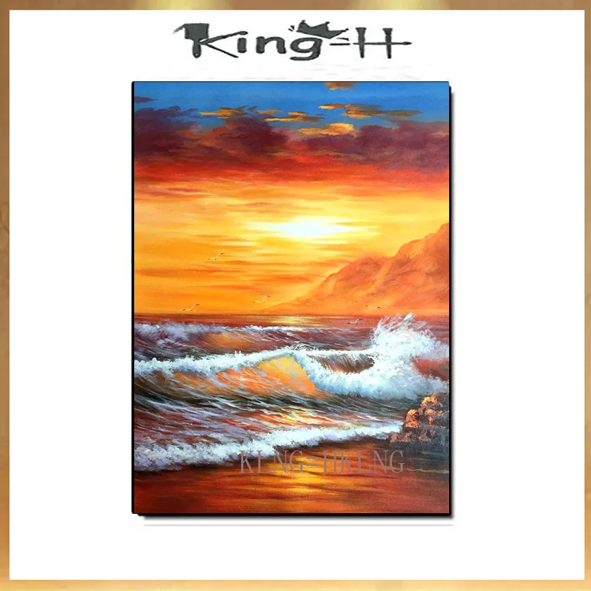 

Oil Painting By Handpainted High Quality Seaview Canvas Painting Wall Art Pictures For Living Room Home Decor Gift Frameless