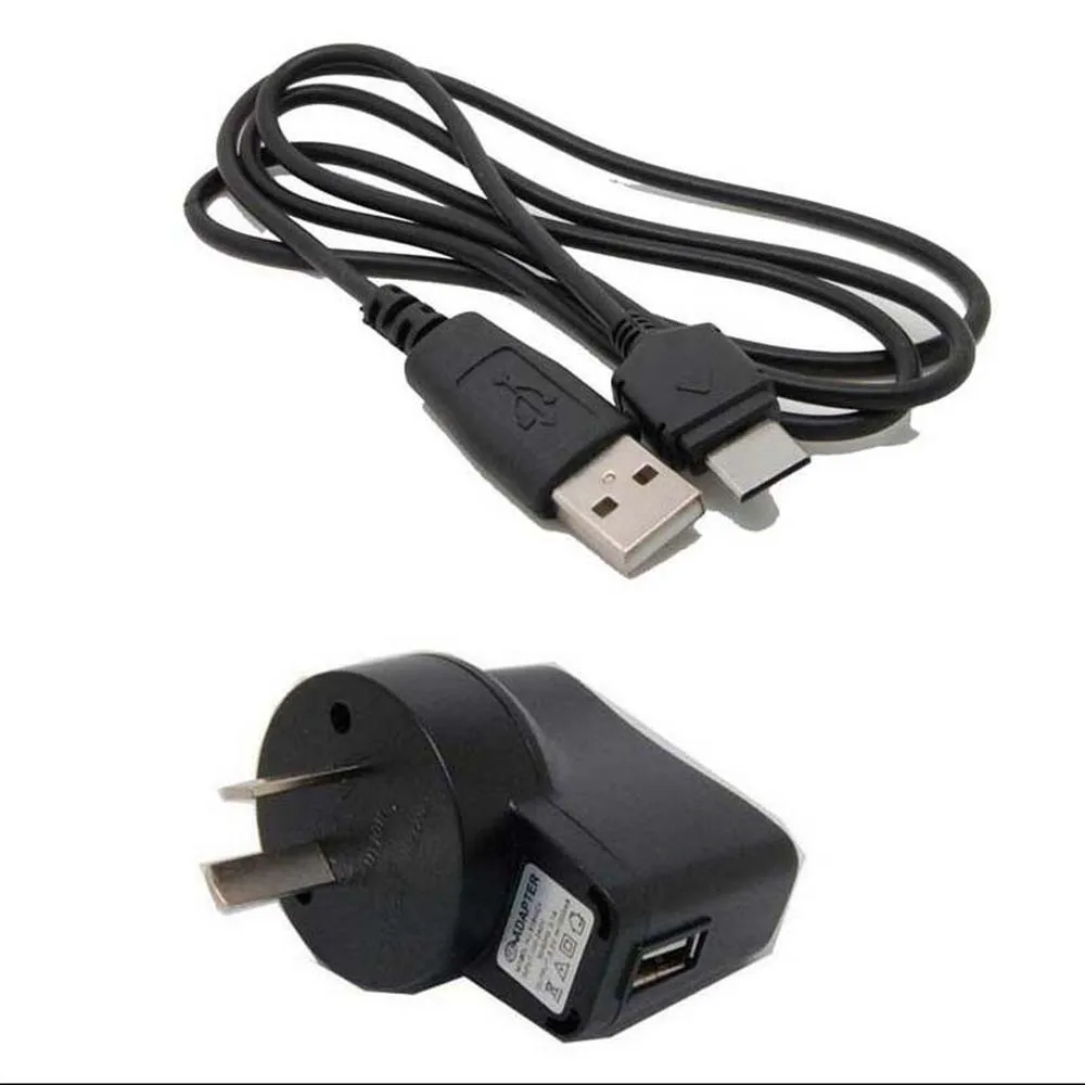 Kabel do transmisji danych USB ładowarka ścienna dla SAMSUNG SGH-A707 A717 D807 / D806 D830 D840 D900 czarny węgiel E250 E900 F300 i607 BlackJack