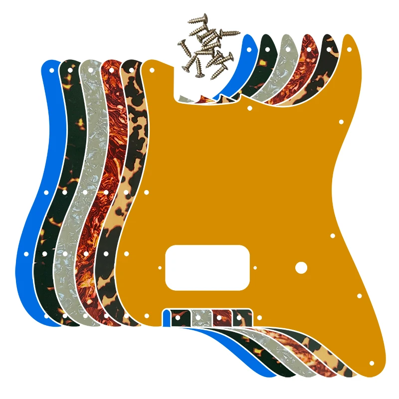 

Pleroo Guitar Parts - For FD US 11 Mounting Screw Hole Standard Start H Guitar Pickguard With Brige And Flame Pattern