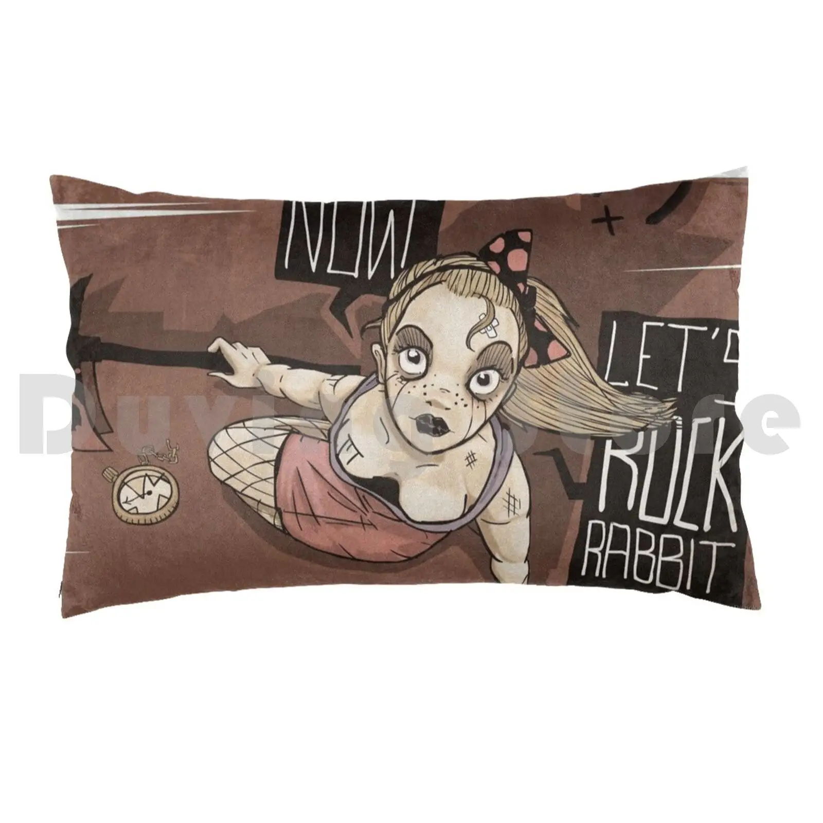 Bad Ass Alice Pillow Case Printed 35x50 Bas Ass Alice Wonderfull Comic Walt Dysney Women Girl Power Sucide