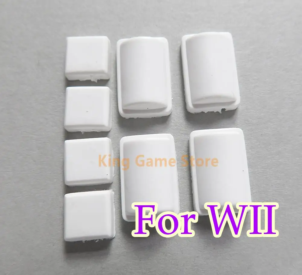 1set/lot 8 In 1 White and Black Screw Rubber Feet Cover Set for WII Console screw Dust Cover For Nintendo Wii