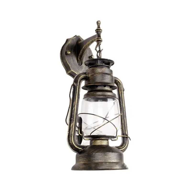 Imagem -02 - Antique Vintage Rústico Lanterna Lâmpada Wall Decor Sconce Luminária Interior e Exterior E27 Drop Shipping