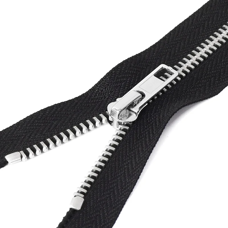 50-80cm 3#/5#/8# Black High Quality Open-end Auto Lock Gold Metal Zipper DIY Handcraft For Clothing Pocket Garment Shoe