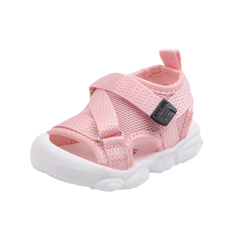 Sandalias para niños recién nacidos, niños y niñas, zapatos de cuna suaves de moda de verano, sandalias antideslizantes para primeros pasos, zapatos