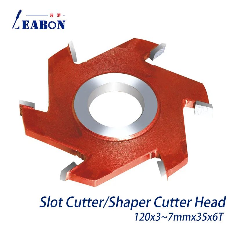 3pcs Woodworking  Slot Cutter TCT Spindle Shaper Cutter Head 3mm to 7mm Height 120x35x6T