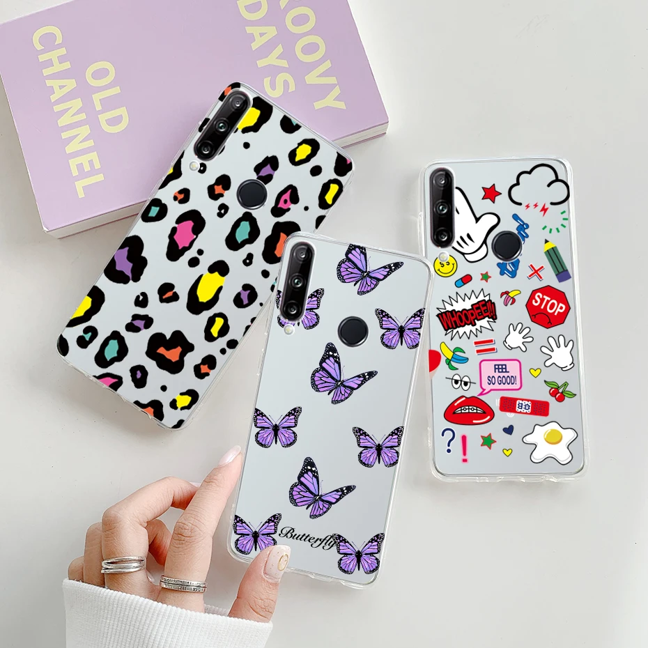 For Huawei P40 Lite E Case Butterfly Silicone Soft TPU Back Cover on For Huawei P40Lite P 40 P40 Lite E Phone Cases Bumper Coque