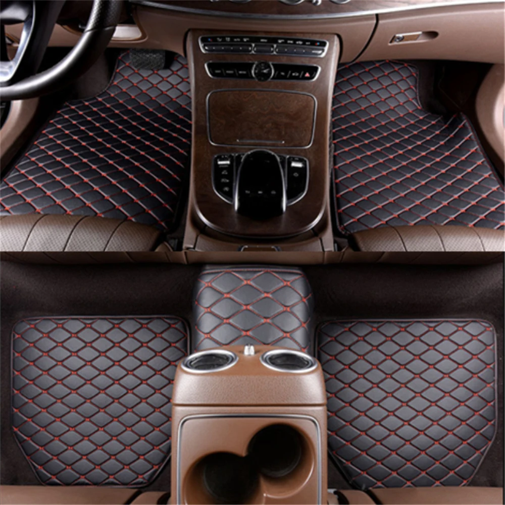 SJ Universal Waterproof Flat Side Car floor mats Liner For AUDI Q3 Q5 Q5L SQ5 Q7 Q8 A1 A3 A4 A5 A6 Avant A7 A8 S4 S6 S7 TT e-tro