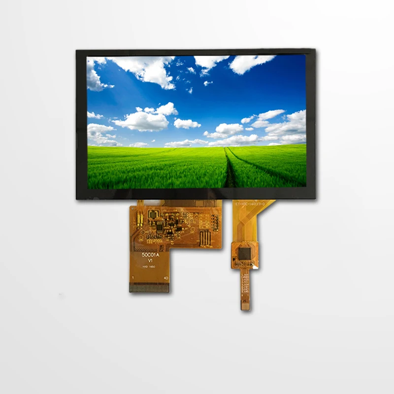 

5.0 inch 800*480, ILI5960/ILI6122, 16/18/24 bit RGB interface, high brightness TFT LCD with touch panel