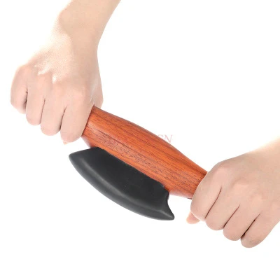 scraping plate knife Meteorite scraping knife double handle scraping plate scraping instrument with groove natural stone piece