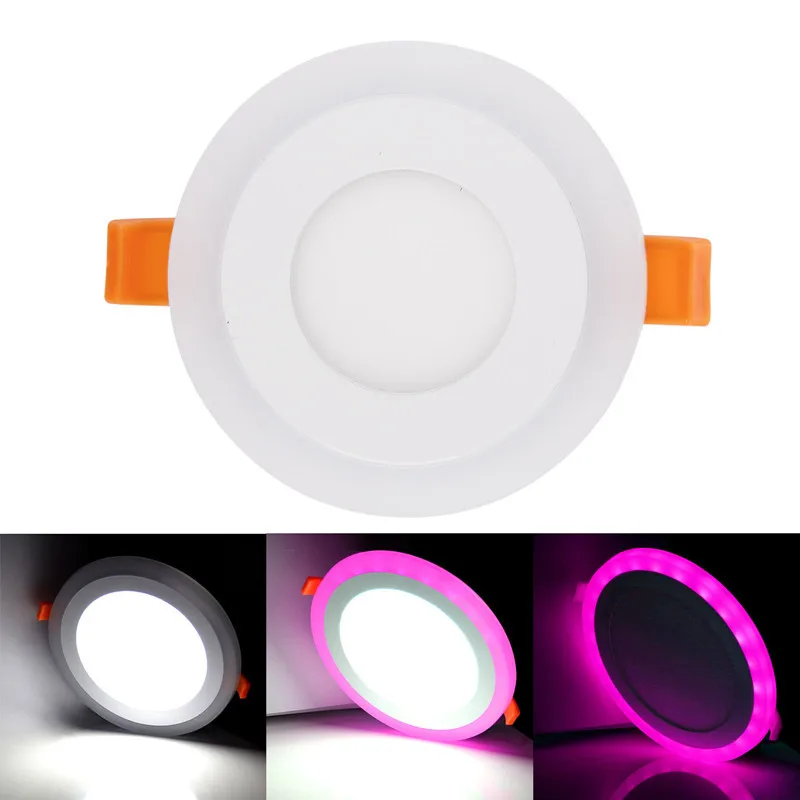 Imagem -05 - Dimmable Rgb Led Downlight Mais Controle Remoto Luz de Painel Embutida no Teto Luz Redonda ou Quadrada 6w 9w 16w 24w ac 85265v Mais Driver