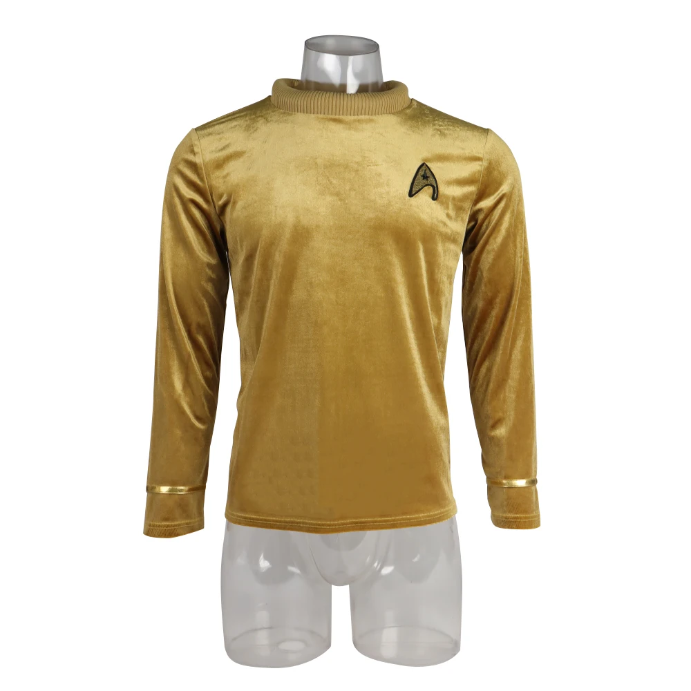 Star TOS Captain Pike Kirk Reks Top Shirt The Original Series Cosplay Uniform Halloween Costumes Man Adult