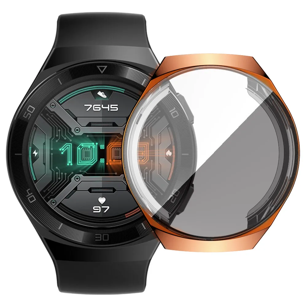 Electroplated TPU Protective Case For Huawei Watch GT2e Full Screen Protector Shell Bumper Cover