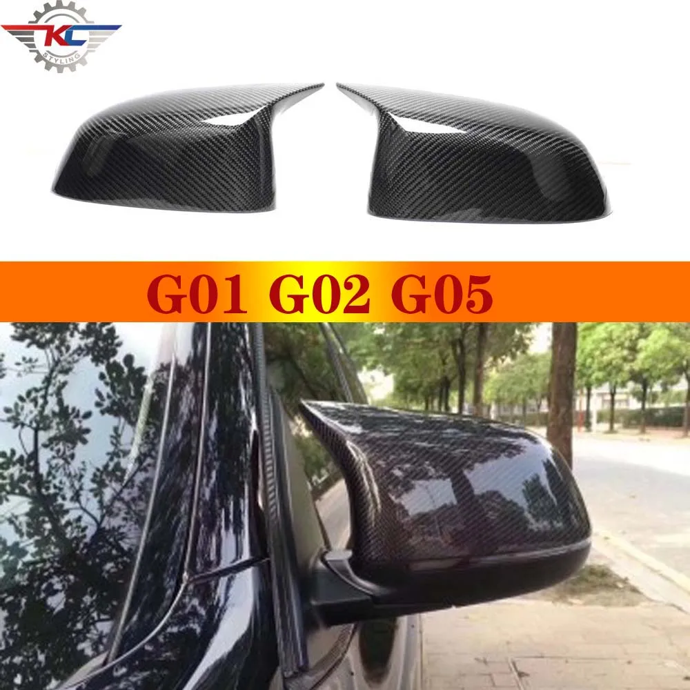 

M Look Carbon Fiber Mirror Cover For X3 G01 X4 G02 X5 G05 LHD Rearview Mirror Caps 2018 +