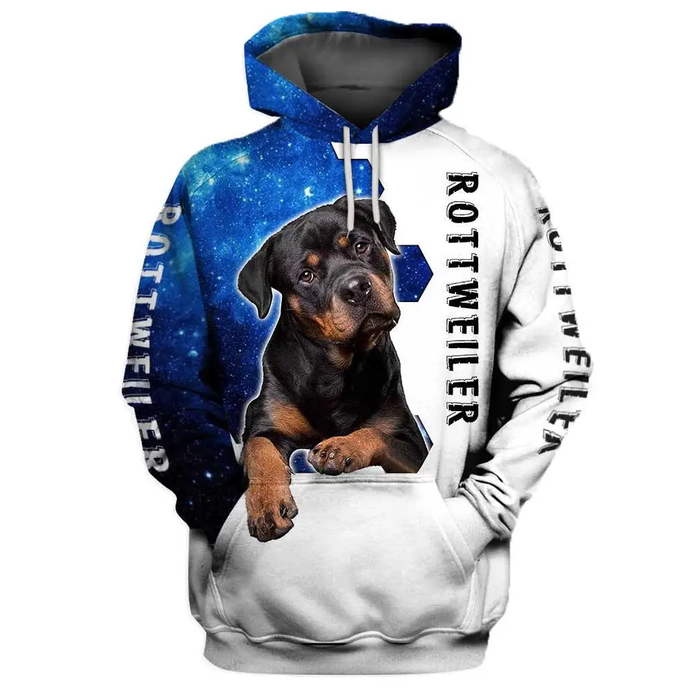 

Unisex 3D Graphic Hoodies Sweatshirts Animals Dog Art Rottweiler Dog Hoodie Men/Women Casual Streetwear Sweatshirt Pullover