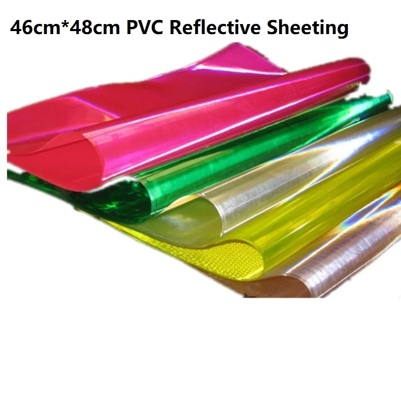 47cm * 49cm NHỰA PVC Phim Phản Quang Cao Tần Số Máy Ép Nóng Cho Quần Áo Giày Túi Áo Mưa Cảnh Báo Chất Liệu