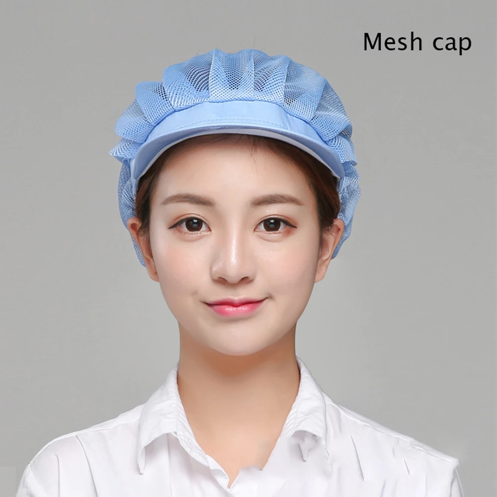 Food caps Adjustable net caps breathable sanitary dust cap men and women workshop canteen hat chef hat breathable mesh