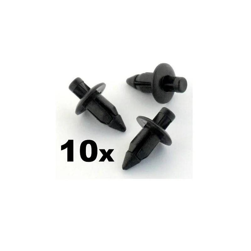 Rivet pour Moto avec Clip en Plastique, 6mm, 10 pièces