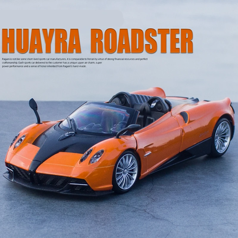 1/24 Pagani Huayra Alloy Sports Car Model Diecasts Metal Simulation Toy Vehicle Model Collection Sound and Light Childrens Gifts