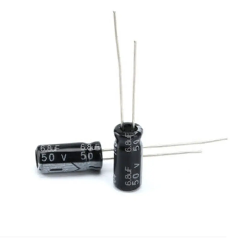 20pcs 6.8uF 50V 6.8MFD 50WV 5*11mm Aluminum Electrolytic Capacitor Radial 6.8mf50v 6.8uf50v 50v6.8mf 50v6.8uf