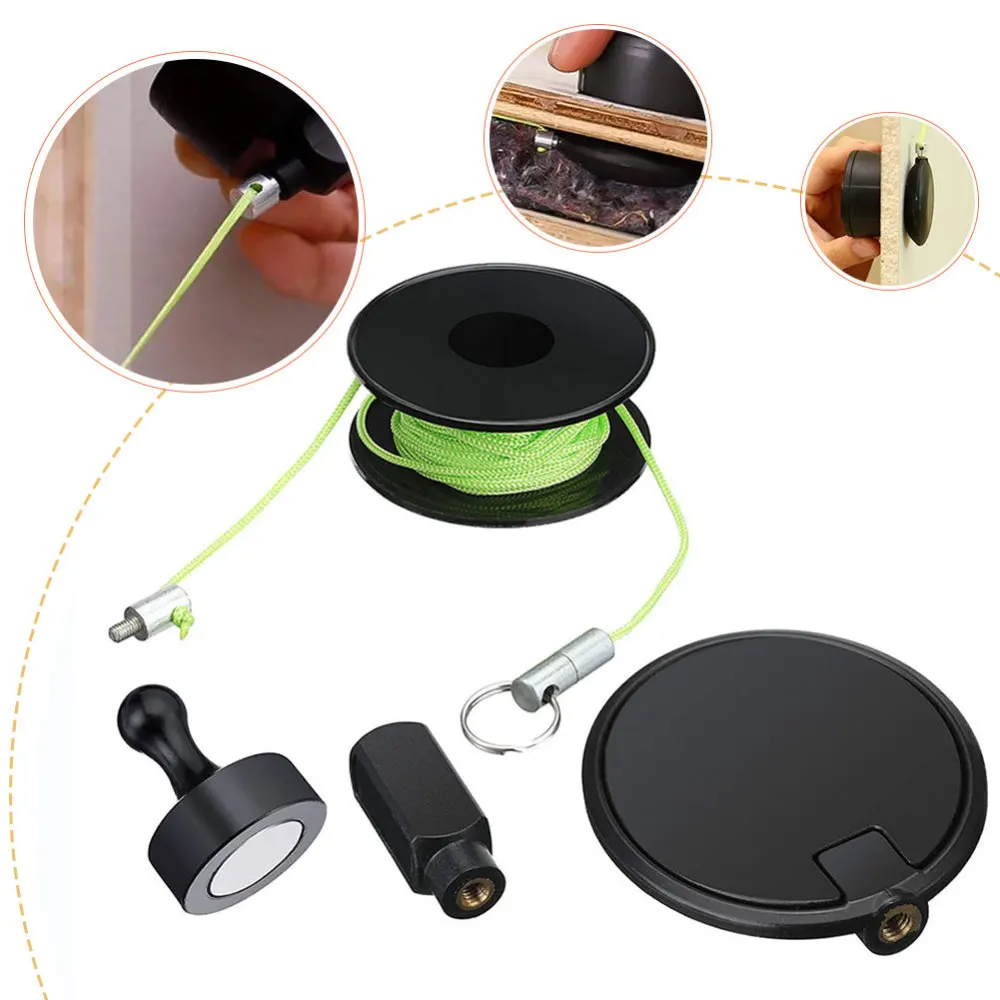 Professional Wiremag Puller Magnetic Cable Pulling System Wall Wire Fishing Guide Tool Garden Repair Threader Easy Use Hand Tool