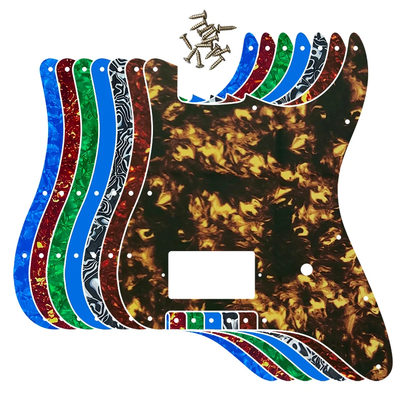 Xin Yue Guitar Parts For FD US 11 Mounting Screw Hole Standard Start H PAF Guitar Pickguard With Brige Humbucker Flame Pattern