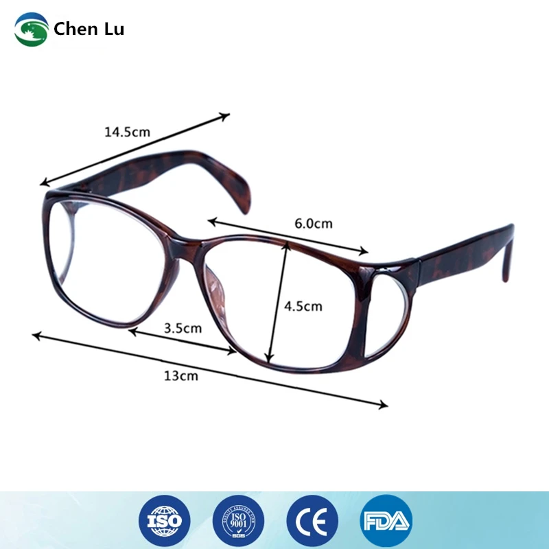 Genuine front and side protection radiological protection 0.5/0.75mmpb lead spectacles x-ray gamma ray shielding lead glasses