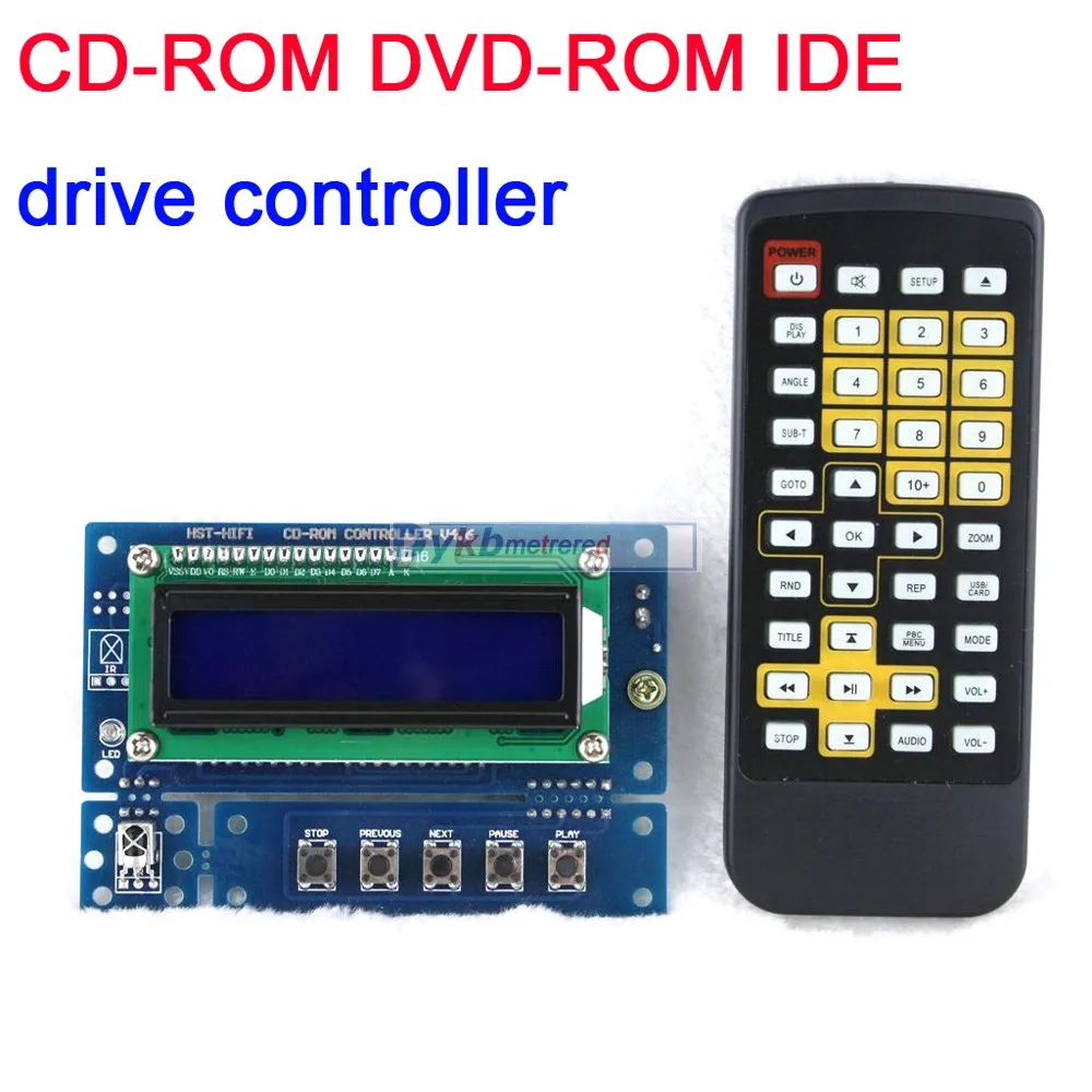 DYKB CD-ROM DVD-ROM IDE optical drive controller Audio Player ROM To Turntable  WITH REMOTE control Digital Display diy kits