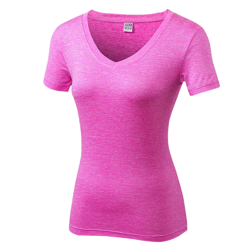 2023 Top sportivo per donna Sport Fitness T Shirt Yoga Top donna scollo a v Quick Dry Yoga Running T-Shirt Big Size 2xl Top