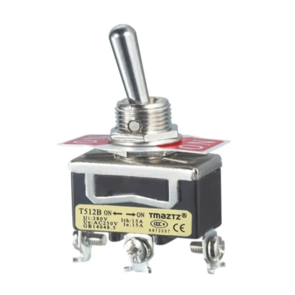 T5R12B Single knife single throwing 2 file 3 foot button switch 12mm self-locking position One Opened and One closed