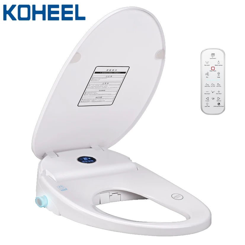 

LCD Temperare display Intelligent Toilet Seat Smart Toilet Cover Automatic Electric Remote Toilet Body Bidet Cleaner K5