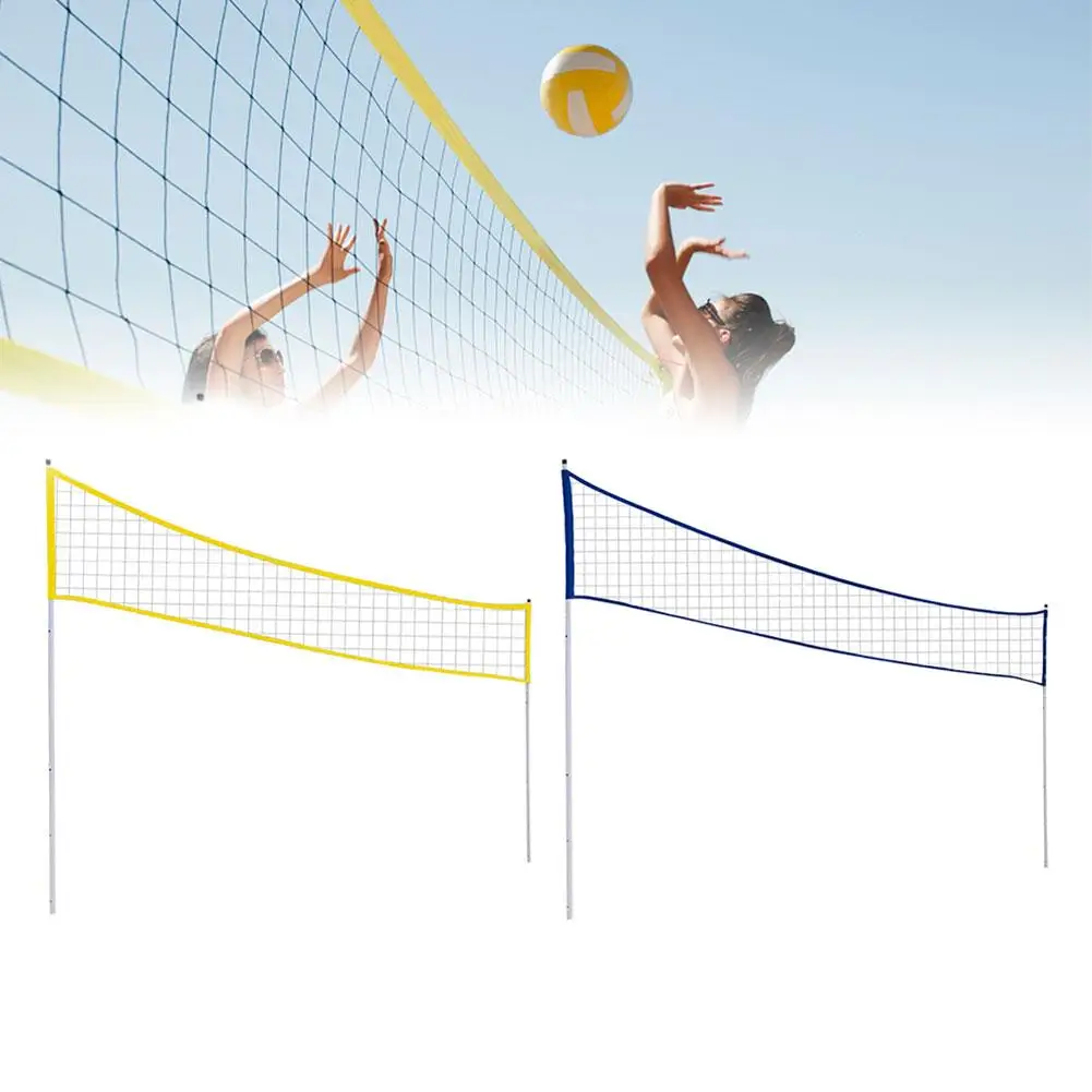 Folding Volleyball Net Rack Adjustable Height Badminton Net Ourdoor Ball Sports Accessories Use For Beach And Grass