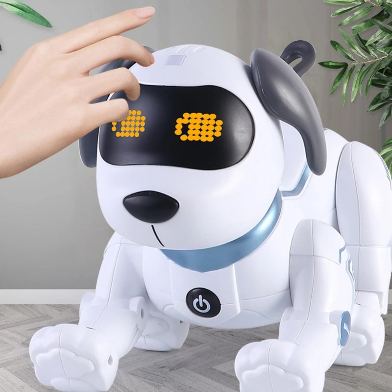 Jouet intelligent à télécommande pour chien, cascadeur robotique RC, chiot dansant, Programmable, avec son, cadeau interactif, apparence créative et Cool