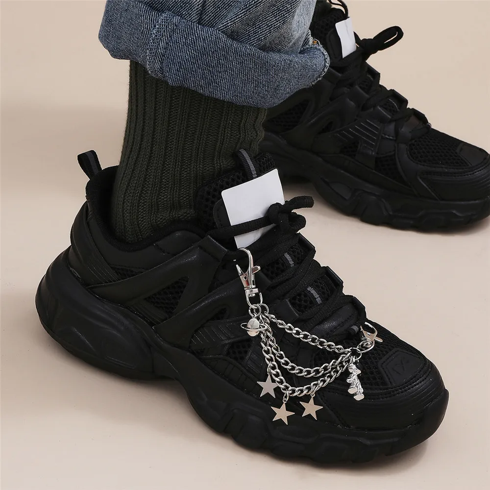 Cosysail Personality Star Tassel Pendant Boot Shoe Chain Jewelry Hip hop Anklet Chains for Woman Party Jewelry Gift