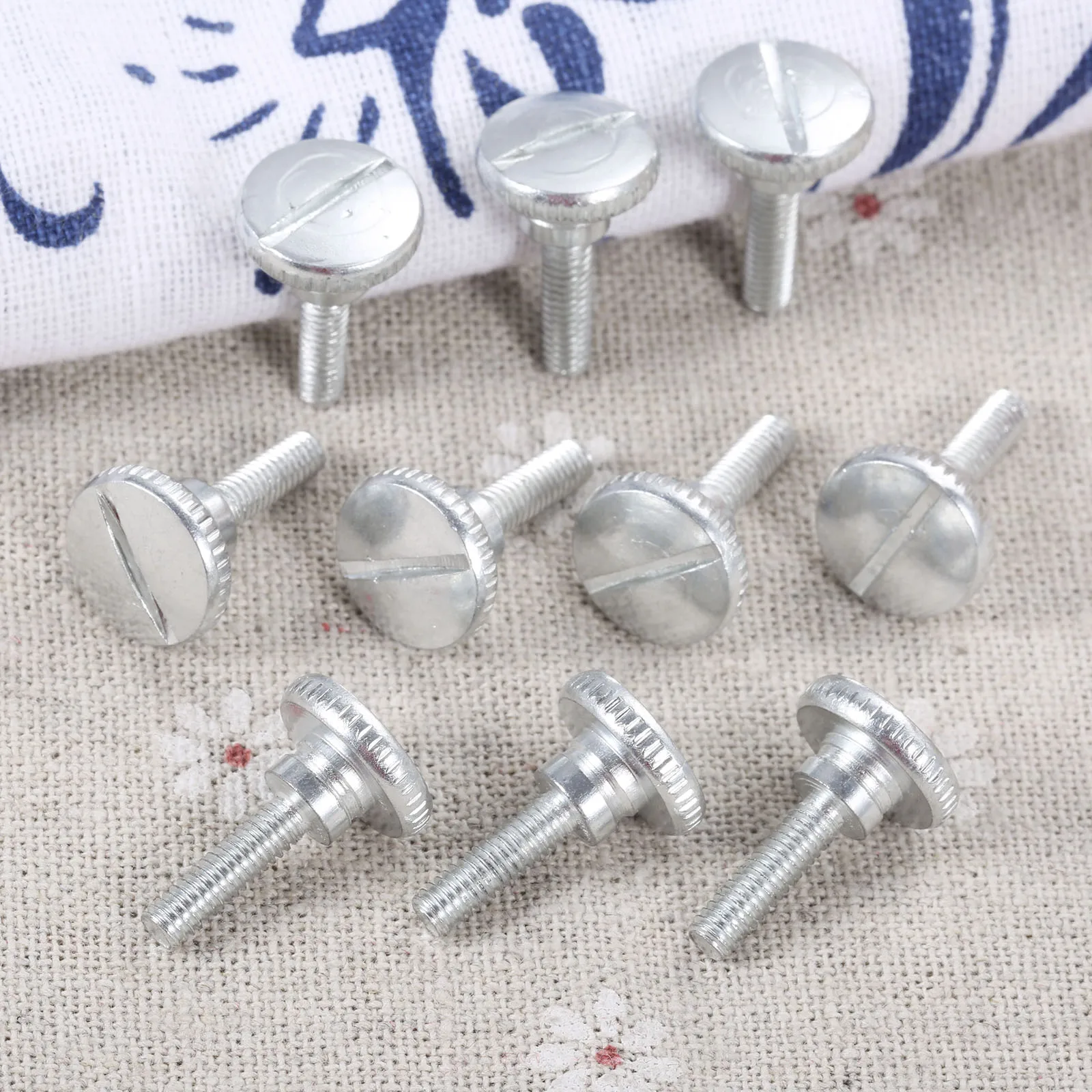 10Pcs Metal Thumb Screws Long Section for Lockstitch Synchronous Sewing Machine Presser Feet Attachment Binder Locator Mounting