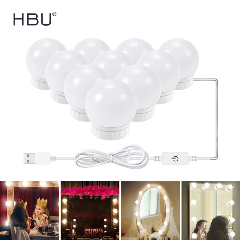 Mirror Light Vanity Mirror With Lights Led And Table Makeup Bulb 12V Plug Dimmable Touch Control Table Lighting Dressing decor