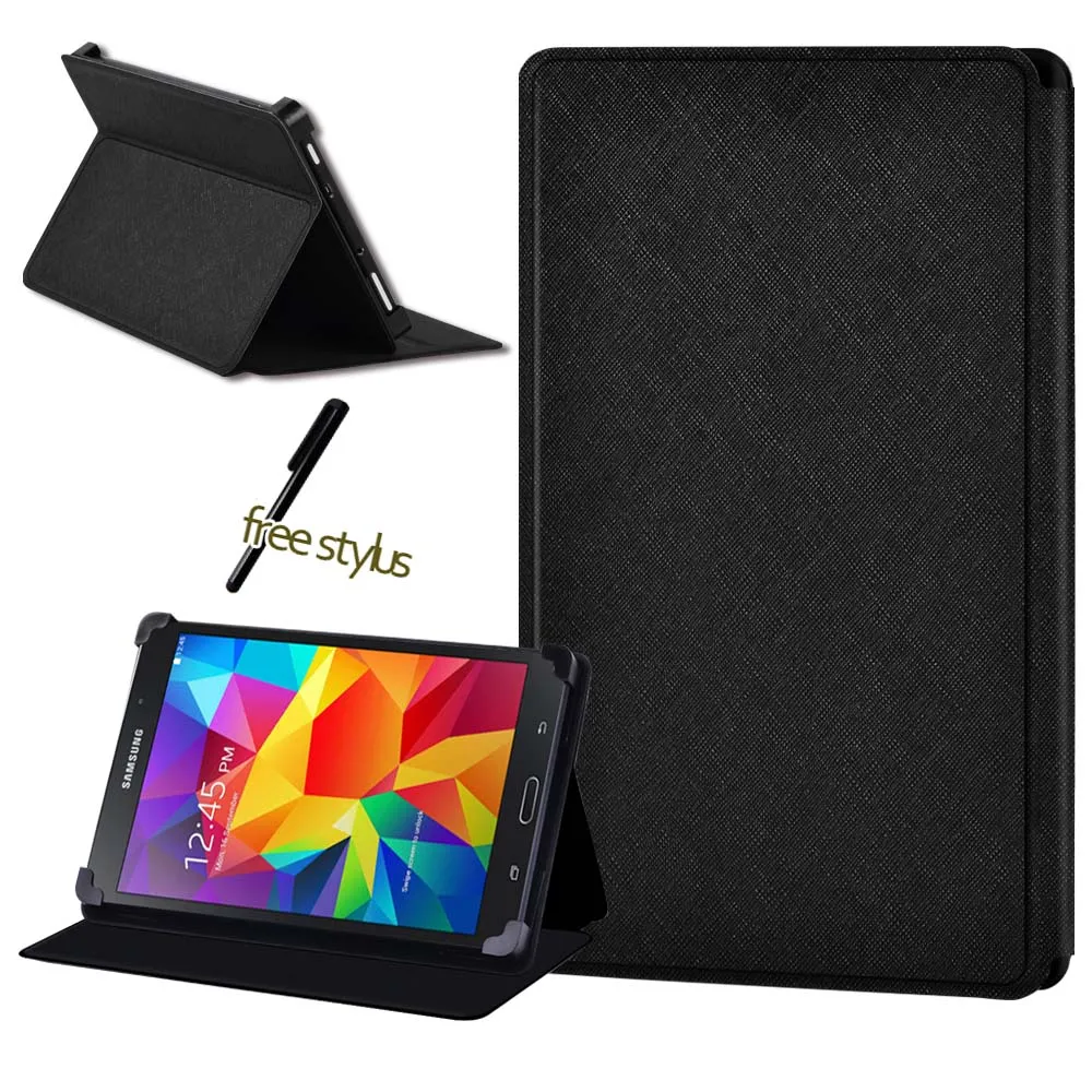 

Universal Tablet Case for Samsung Galaxy Tab 2/3/4 Anti-Fall Stand PU Leather Cover Case+Free Pen