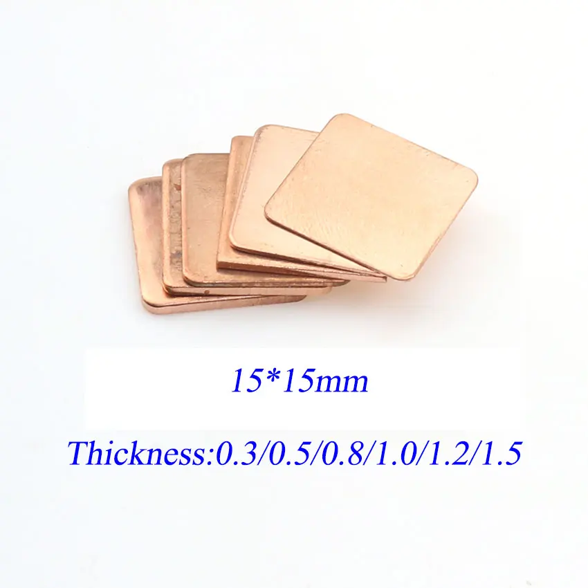 1Pcs 0.3mm/0.5mm/0.8mm/1.0mm Laptop Copper Sheet Plate Strip Shim Thermal Pad Heatsink Sheet For GPU CPU VGA Chip RAM Cooling