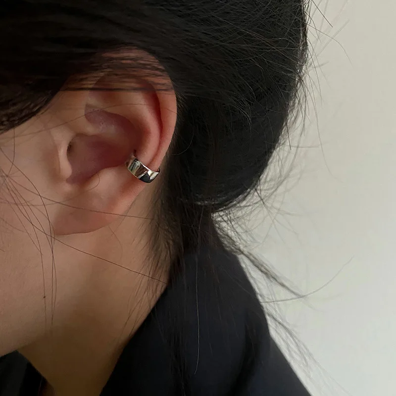 Fashion Gold Color Simple Cross Clip Earrings For Women Girls Cute Pearl Cubic Zirconia Ear Cuff Clip Without Piercing Jewerly
