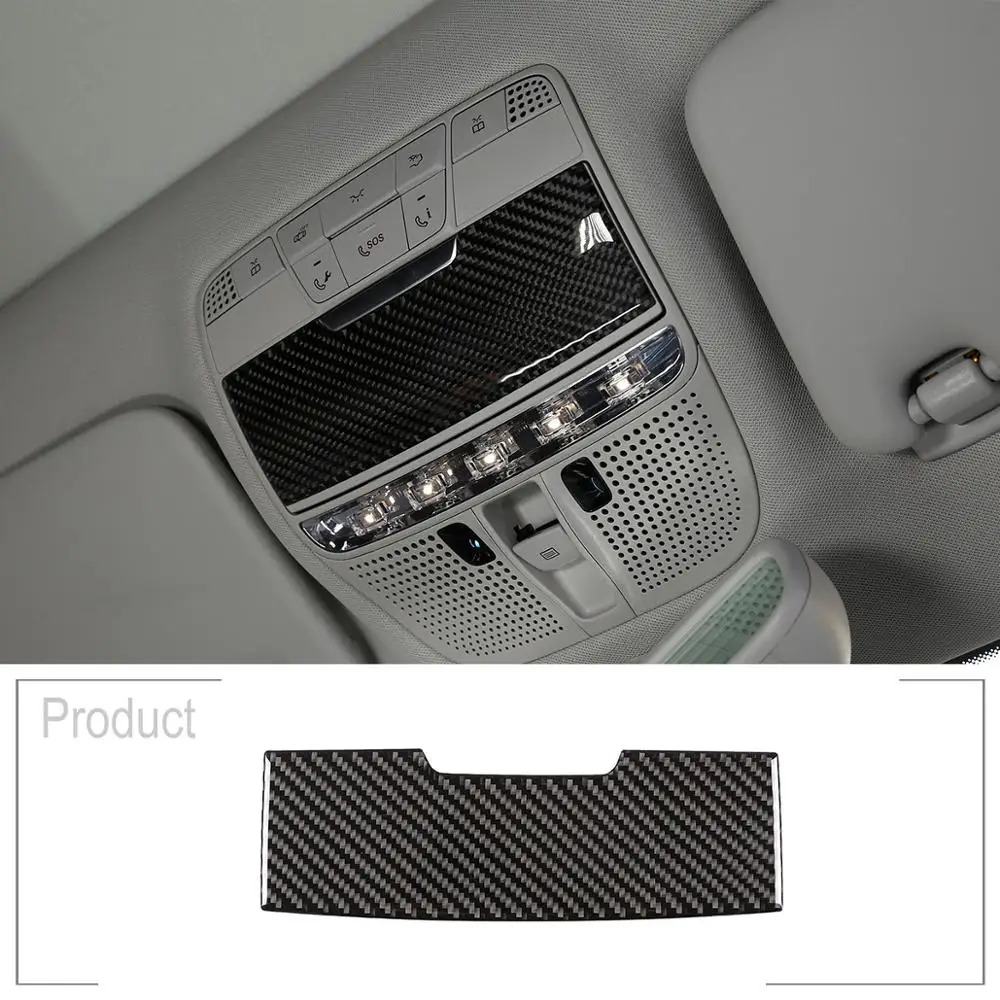 

Soft Carbon Fiber Roof glasses case panel 3D Sticker internal Accessories For Mercedes Benz C Class W205 C180 2016-2019