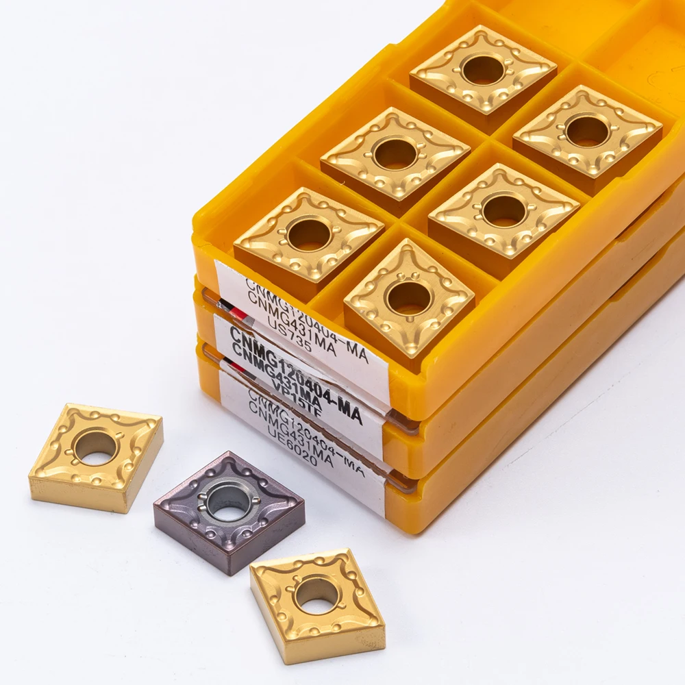 Fresa de Extremidade do Carboneto Cnmg120404 Cnmg120408 ma Vp15tf Ue6020 Us735 Dureza Ferramenta Interna 120404 120408 10 Peças